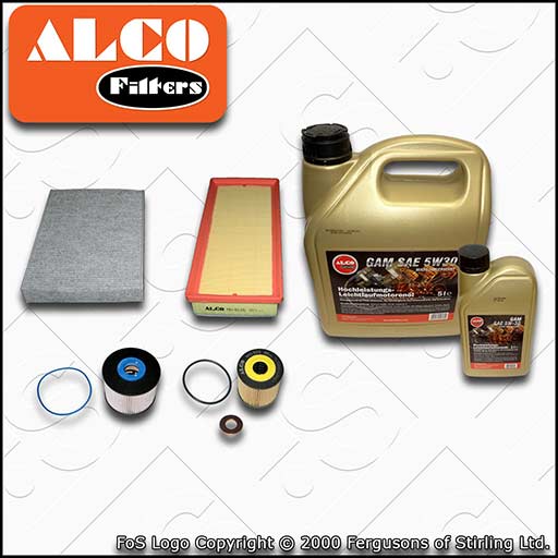 SERVICE KIT for PEUGEOT 508 2.0 HDI DW10C OIL AIR FUEL CABIN FILTER +OIL (10-18)