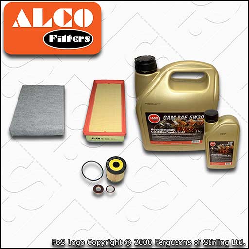 SERVICE KIT for PEUGEOT 508 2.0 HDI ALCO OIL AIR CABIN FILTERS +OIL (2010-2018)