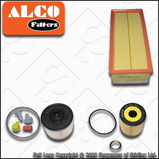 SERVICE KIT for PEUGEOT EXPERT 2L HDI ALCO OIL AIR FUEL FILTERS (2007-2016)