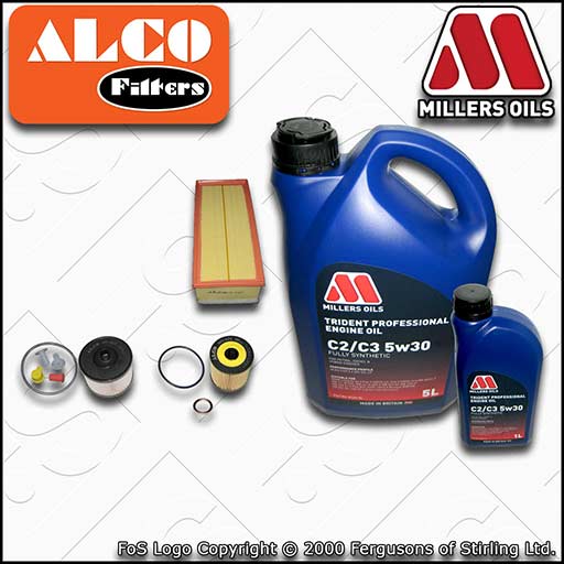 SERVICE KIT for PEUGEOT EXPERT 2L HDI OIL AIR FUEL FILTERS with OIL (2007-2016)