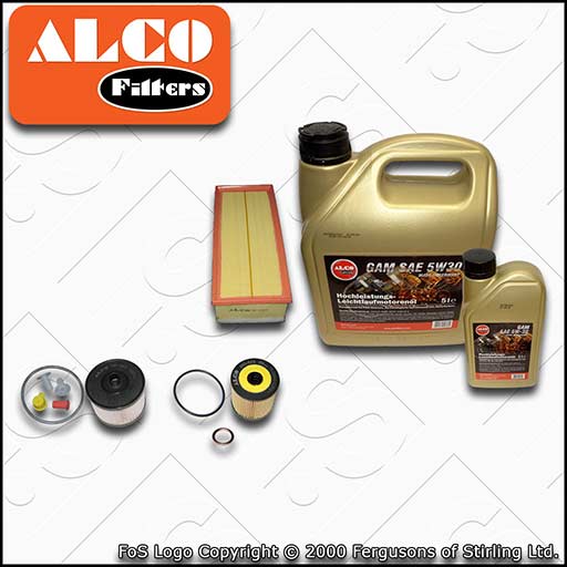 SERVICE KIT for PEUGEOT EXPERT 2L HDI OIL AIR FUEL FILTERS with OIL (2007-2016)