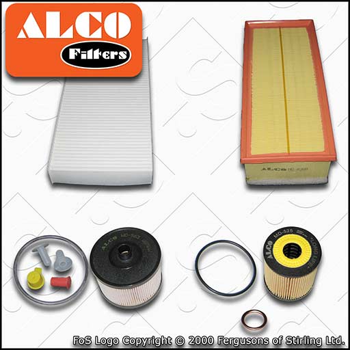 SERVICE KIT for PEUGEOT EXPERT 2L HDI ALCO OIL AIR FUEL CABIN FILTER (2007-2016)