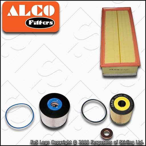 SERVICE KIT for PEUGEOT EXPERT 2L HDI ALCO OIL AIR FUEL FILTERS (2009-2016)