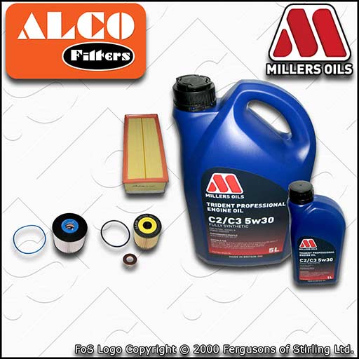 SERVICE KIT for PEUGEOT EXPERT 2L HDI OIL AIR FUEL FILTERS with OIL (2009-2016)