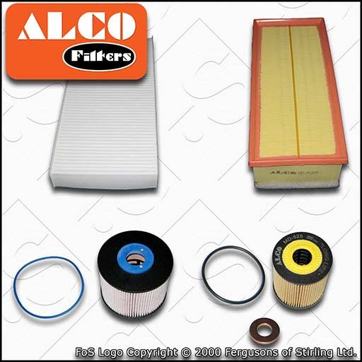 SERVICE KIT for PEUGEOT EXPERT 2L HDI ALCO OIL AIR FUEL CABIN FILTER (2009-2016)