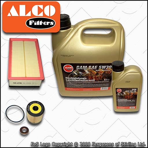 SERVICE KIT for PEUGEOT RCZ 2.0 HDI ALCO OIL AIR FILTERS with OIL (2010-2015)