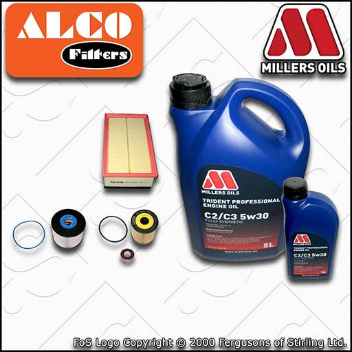 SERVICE KIT for PEUGEOT 308 2.0 HDI DW10CTED4 OIL AIR FUEL FILTER +OIL 2009-2014