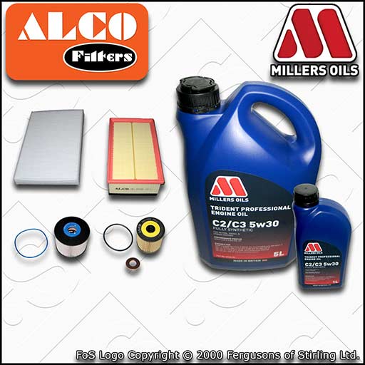 SERVICE KIT for PEUGEOT 308 2.0 HDI DW10CTED4 OIL AIR FUEL CABIN FILTERS +OIL