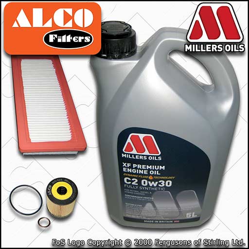 SERVICE KIT for PEUGEOT 208 1.6 THP OIL AIR FILTERS +C2 0w30 OIL (2012-2019)
