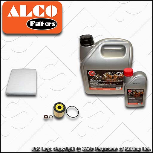 SERVICE KIT for FORD KUGA 2.0 TDCI ALCO OIL CABIN FILTERS with OIL (2008-2012)