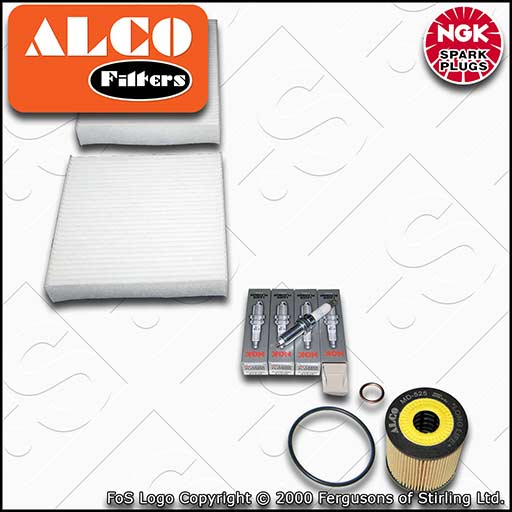 SERVICE KIT for PEUGEOT 208 1.6 THP 156 ALCO OIL CABIN FILTERS PLUGS (2012-2019)