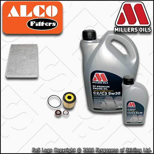 SERVICE KIT for CITROEN C5 2.0 HDI DW10B DW10C OIL CABIN FILTER +OIL (2009-2015)