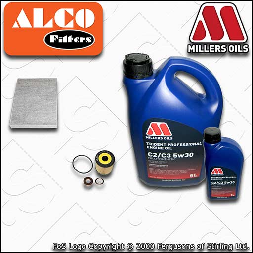 SERVICE KIT for CITROEN C5 2.0 HDI DW10B DW10C OIL CABIN FILTER +OIL (2009-2015)