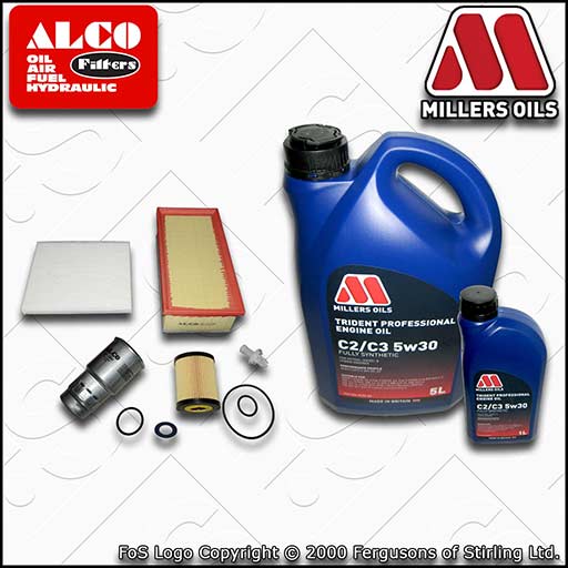 SERVICE KIT for TOYOTA COROLLA VERSO 2.2 D-4D OIL AIR FUEL CABIN FILTER with OIL