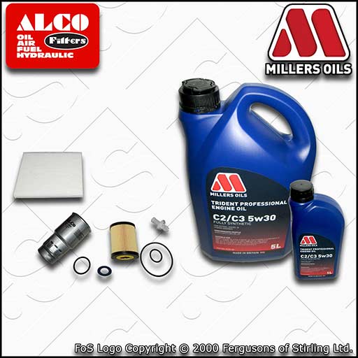 SERVICE KIT for TOYOTA COROLLA VERSO 2.2 D-4D OIL FUEL CABIN FILTER +OIL (05-09)