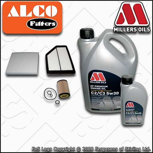 SERVICE KIT for HONDA CR-V 2.2 I-CTDI OIL AIR CABIN FILTER +5w30 OIL (2007-2009)