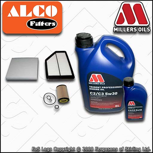 SERVICE KIT for HONDA CR-V 2.2 I-CTDI OIL AIR CABIN FILTER +5w30 OIL (2007-2009)