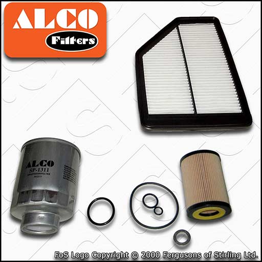 SERVICE KIT for HONDA CR-V 2.2 I-CTDI ALCO OIL AIR FUEL FILTERS (2007-2009)