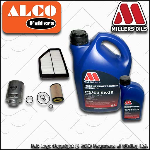 SERVICE KIT for HONDA CR-V 2.2 I-CTDI OIL AIR FUEL FILTERS +5w30 OIL (2007-2009)