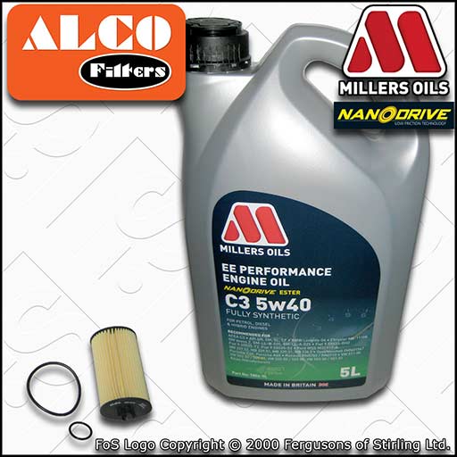 VAUXHALL/OPEL ASTRA H MK5 1.4 (19MA9235->) OIL FILTER SERVICE KIT +5w40 EE OIL