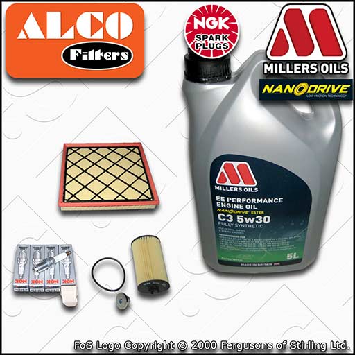 SERVICE KIT for VAUXHALL ASTRA J 1.4 16V OIL AIR FILTERS PLUGS +OIL (2009-2015)