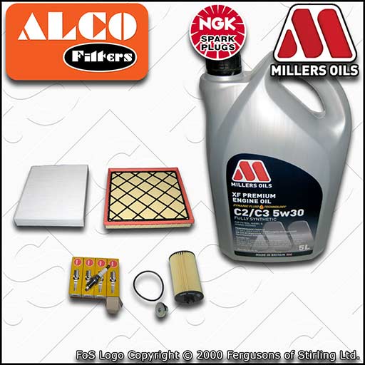 SERVICE KIT for VAUXHALL ASTRA J 1.6 16V OIL AIR CABIN FILTER PLUGS +OIL (09-15)