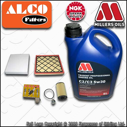 SERVICE KIT for VAUXHALL ASTRA J 1.6 16V OIL AIR CABIN FILTER PLUGS +OIL (09-15)