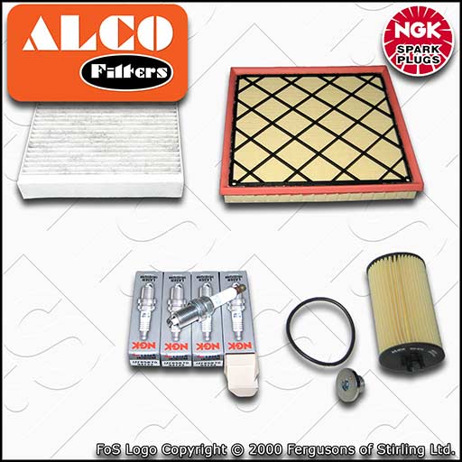 SERVICE KIT for VAUXHALL ASTRA J 1.4 16V OIL AIR CABIN FILTERS PLUGS (2009-2015)