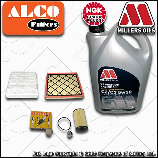 SERVICE KIT for VAUXHALL ASTRA J 1.6 16V OIL AIR CABIN FILTER PLUGS +OIL (09-15)