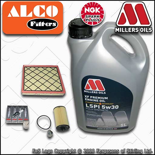 SERVICE KIT for VAUXHALL ASTRA J 1.4 TURBO OIL AIR FILTER PLUGS +OIL (2009-2015)