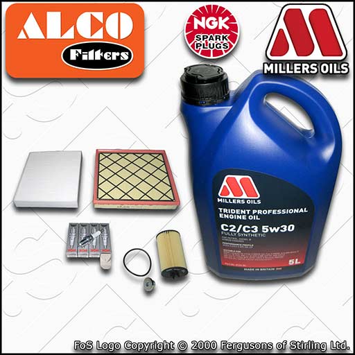 SERVICE KIT for VAUXHALL ASTRA J 1.4 TURBO OIL AIR CABIN FILTER PLUGS +OIL 12-15