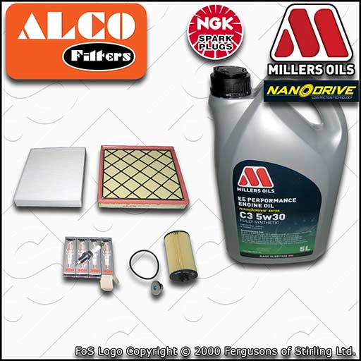 SERVICE KIT for VAUXHALL ASTRA J 1.6 TURBO A16LET OIL AIR CABIN FILTER PLUGS+OIL