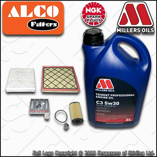 SERVICE KIT for VAUXHALL ASTRA J 1.4 TURBO OIL AIR CABIN FILTER PLUGS +OIL 12-15