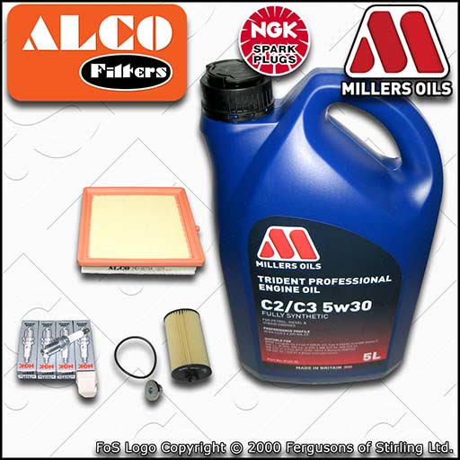 SERVICE KIT for VAUXHALL OPEL ADAM 1.2 1.4 OIL AIR FILTER PLUGS +OIL (2012-2019)