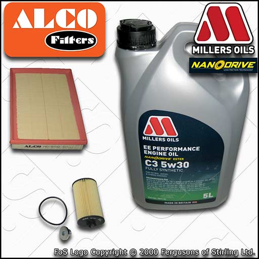 SERVICE KIT for VAUXHALL TIGRA 1.4 16V 19MA9235-> OIL AIR FILTERS +OIL 2007-2009