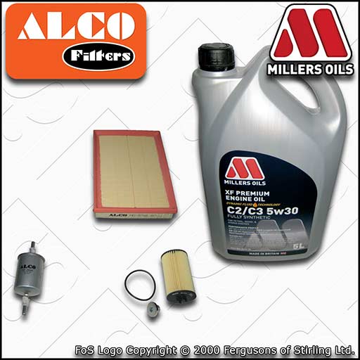 SERVICE KIT for VAUXHALL TIGRA 1.4 19MA9235-> OIL AIR FUEL FILTER +OIL 2007-2009