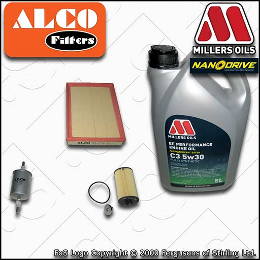 SERVICE KIT for VAUXHALL TIGRA 1.4 19MA9235-> OIL AIR FUEL FILTER +OIL 2007-2009