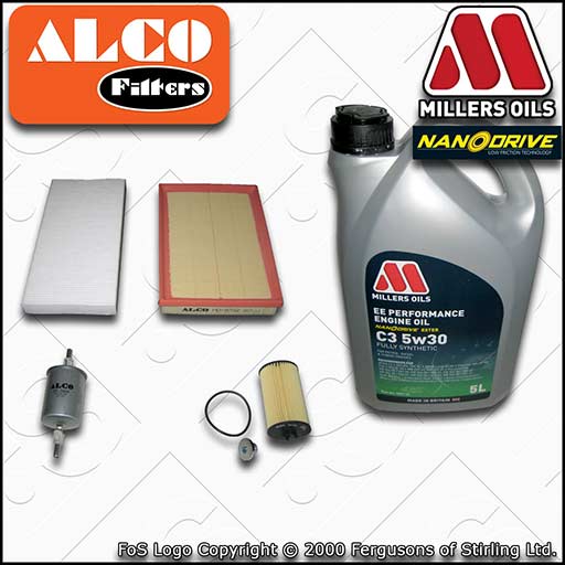 SERVICE KIT for VAUXHALL TIGRA 1.419MA9235-> OIL AIR FUEL CABIN FILTER+OIL 07-09