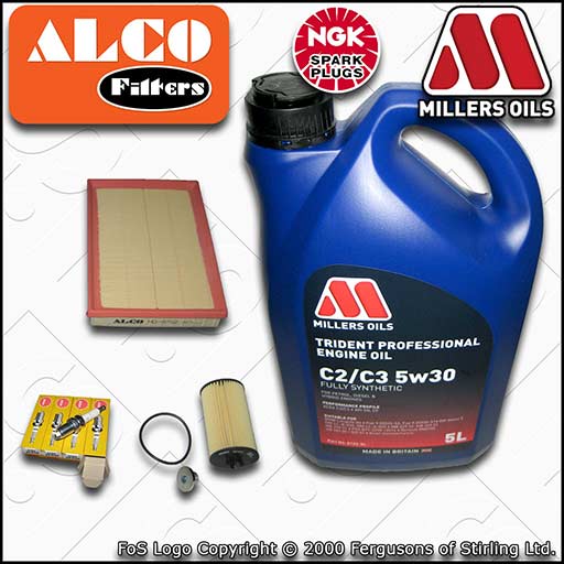 SERVICE KIT for VAUXHALL TIGRA 1.4 19MA9235-> OIL AIR FILTERS PLUGS +OIL (07-09)