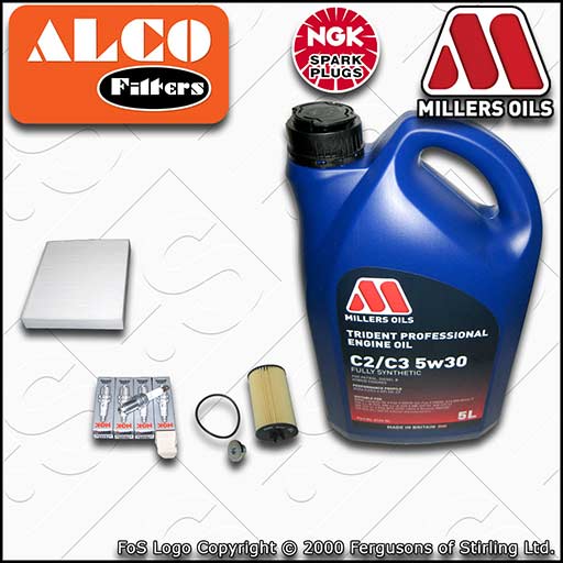 SERVICE KIT for VAUXHALL ASTRA J 1.4 16V OIL CABIN FILTER PLUGS +OIL (2009-2015)