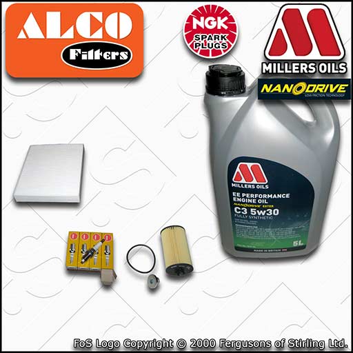 SERVICE KIT for VAUXHALL ASTRA J 1.6 16V OIL CABIN FILTER PLUGS +OIL (2009-2015)