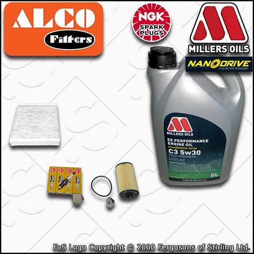 SERVICE KIT for VAUXHALL ASTRA J 1.6 16V OIL CABIN FILTER PLUGS +OIL (2009-2015)