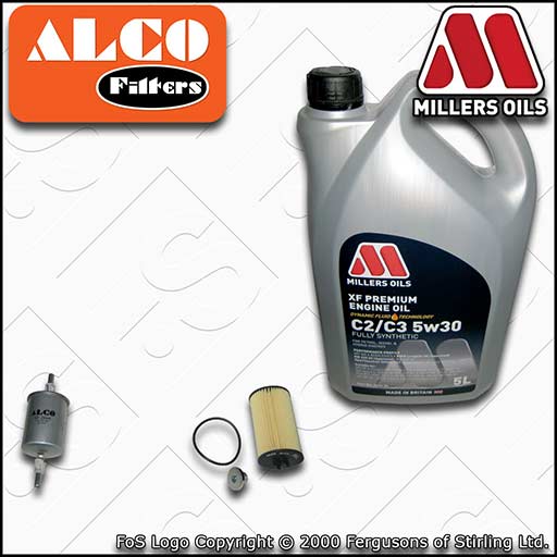 SERVICE KIT for VAUXHALL TIGRA 1.4 16V 19MA9235-> OIL FUEL FILTER +OIL 2007-2009