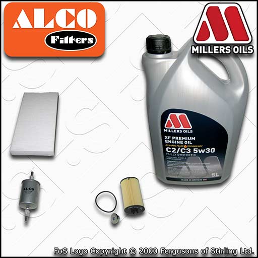 SERVICE KIT for VAUXHALL TIGRA 1.4 19MA9235-> OIL FUEL CABIN FILTER +OIL (07-09)