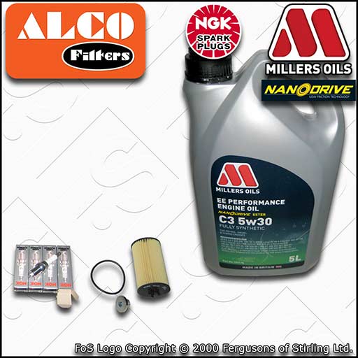 SERVICE KIT for VAUXHALL ASTRA J 1.6 TURBO A16LET OIL FILTER SPARK PLUGS +OIL