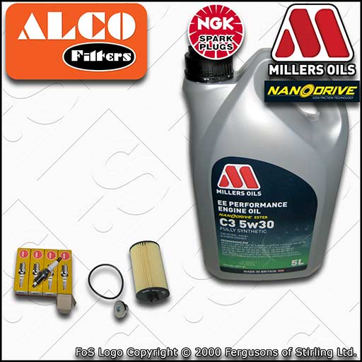 SERVICE KIT for VAUXHALL ASTRA J 1.6 16V OIL FILTER PLUGS +C2/C3 OIL (2009-2015)