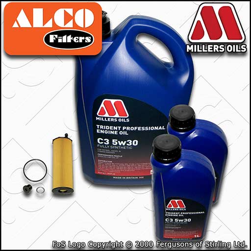 SERVICE KIT for AUDI A5 (8T) 2.7 3.0 TDI OIL FILTER +C3 OIL (2007-2008)