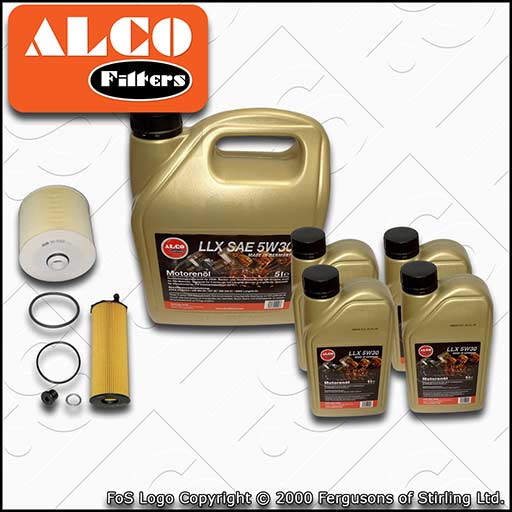 SERVICE KIT for AUDI A6 (C6) 2.7 TDI ALCO OIL AIR FILTER +OIL (2004-2008)