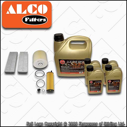 SERVICE KIT for AUDI A6 (C6) 2.7 TDI ALCO OIL AIR CABIN FILTER +OIL (2004-2008)