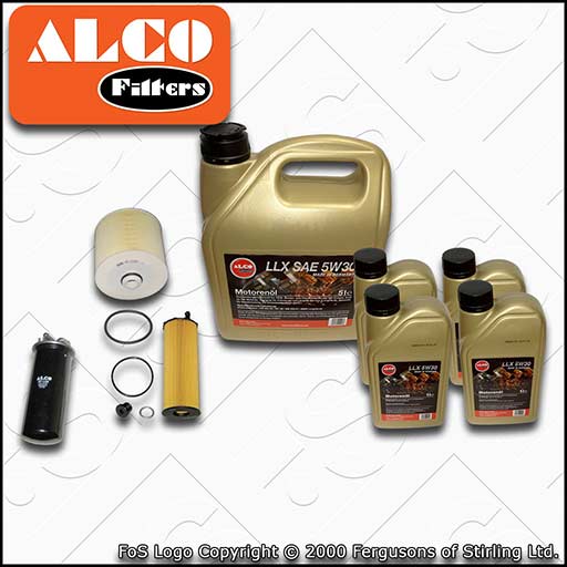 SERVICE KIT for AUDI A6 (C6) 2.7 TDI ALCO OIL AIR FUEL FILTER +OIL (2004-2008)